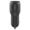 Belkin Boost Up Charge Dual Port USB-A Car Charger 24w With Apple Lightning Cable 3ft - Black Image 1