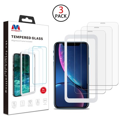 Apple MyBat 3 pack Tempered Glass Screen Protector with Installation Frame
