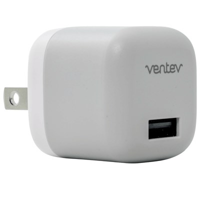 Ventev 12w USB A Wall Charger And USB A To Apple Lightning Cable 3.3ft - White