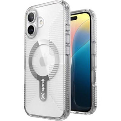 Speck - Gemshell Grip MagSafe Case for Apple iPhone 16 - Clear