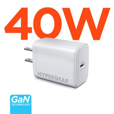 SpeedBoost 40W USB-C PD GaN Fast Wall Charger