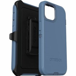 OtterBox Defender Carrying Case (Holster) Apple iPhone 15, iPhone 14, iPhone 13 Smartphone - Baby Blue Jeans (Blue)