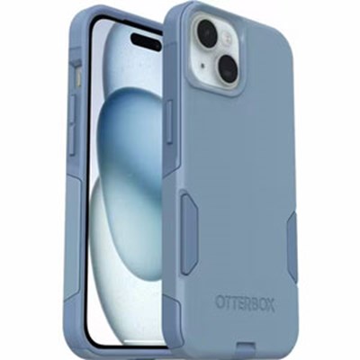 OtterBox Commuter Series for MagSafe - For Apple iPhone 13, iPhone 14, iPhone 15 Smartphone - Textured - Crisp Denim (Blue)