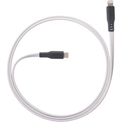 Ventev - Flat USB C to Apple Lightning High Speed Tangle-Free Cable 6ft - White