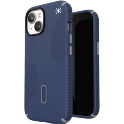 Speck - Presidio2 Grip MagSafe Case for Apple iPhone 15 / iPhone 14 / iPhone 13 / iPhone 16e / iPhone 17e - Coastal Blue