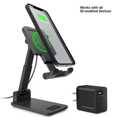 PowerFold 10W Wireless Fast Charging Stand | Black