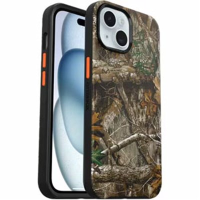 OtterBox iPhone 15 / iPhone 14 / iPhone 13 / iPhone 16e Symmetry Series MagSafe Case - RealTree Blaze Edge (Camo Graphic)