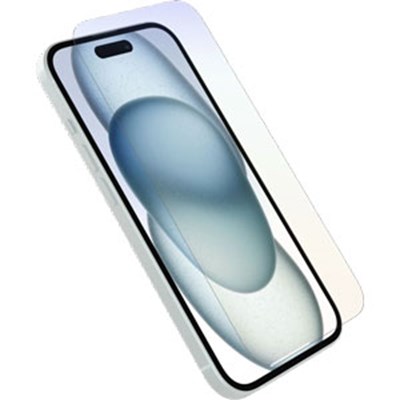OtterBox - Premium Pro Glass Antimicrobial Blue Light Screen Protector for Apple iPhone 15 - Clear