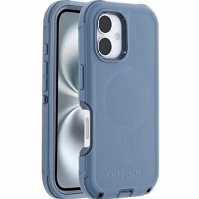 OtterBox iPhone 16 Defender Pro MagSafe Case - Baby Blue Jeans (Blue)