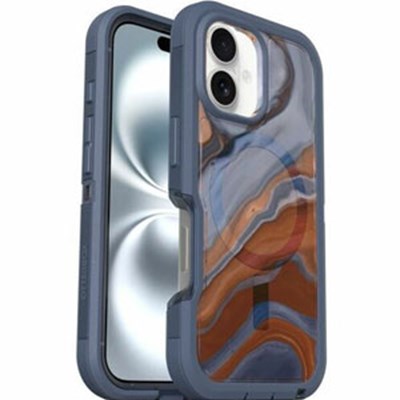 OtterBox iPhone 16 Defender Pro XT Clear MagSafe Case - High Desert Agate (Marble)