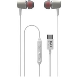 Bar Audio - USB C In Ear Wired Headphones - White