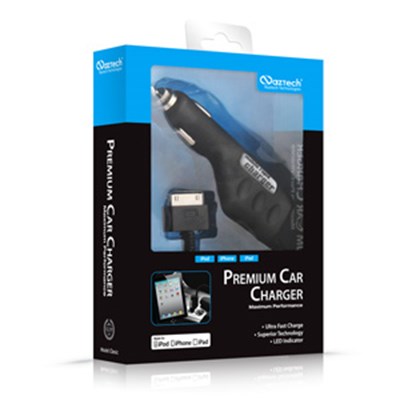 Apple Compatible Naztech 2.1 Amp Apple Certified Classic Vehicle Charger  11435NZ