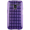 LG Compatible Premium TPU Checkered Cover - Purple  11546NZ Image 1