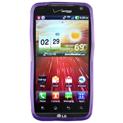 LG Compatible Premium TPU Checkered Cover - Purple  11546NZ