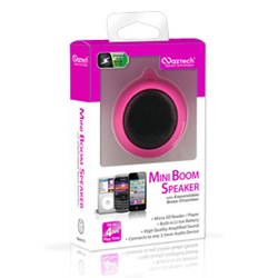Naztech N15 3.5mm Mini Boom Speaker with SD Card Slot - Pink  11558NZ