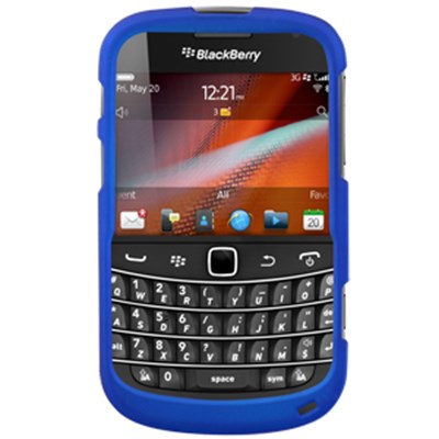 Blackberry Compatible Premium Rubberized SnapOn Cover - Blue  11632NZ