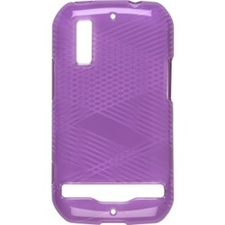 Motorola Compatible Criss Cross Dura-Gel Case - Eggplant  358946