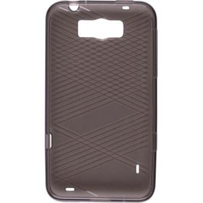 HTC Compatible Criss Cross Dura-Gel Case - Smoke 378147
