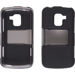 LG Compatible Slide Snap Case-Smoke and Black  398620