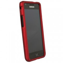 Samsung Compatible Rubberized Protective Cover - Red ATTAINRUBRD