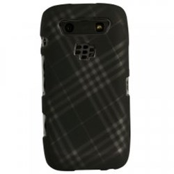 Blackberry Compatible Rubberized Protective Cover - Diagonal Checker BB9850RUBSMDLCK