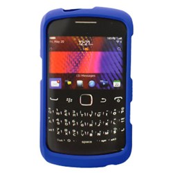 Blackberry Compatible Rubberized Snap-on Cover - Blue FS-BB9370-RBU