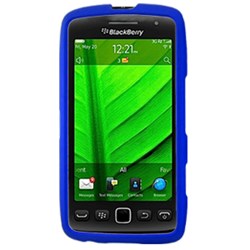 Blackberry Compatible Rubberized Snap-on Cover - Blue FS-BB9860-RBU