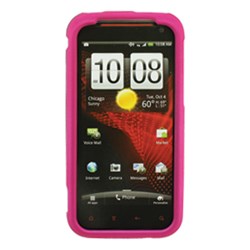 HTC Compatible Rubberized Snap-on Cover - Pink FS-HT6425-RPI