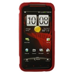 HTC Compatible Rubberized Snap-on Cover - Red FS-HT6425-RRD