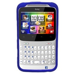 HTC Compatible Rubberized Snap-on Cover - Blue FS-HTCHACHA-RBU