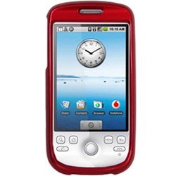 HTC Compatible Rubberized Snap-on Cover - honey red FS-HTG2-SRD