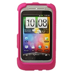 HTC Compatible Rubberized Snap-on Cover - Pink FS-HTPG76110-RPI
