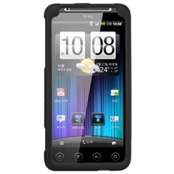 HTC Compatible Rubberized Snap-on Cover - Black FS-HTPH44100-RBK