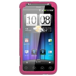 HTC Compatible Rubberized Snap-on Cover - Pink FS-HTPH44100-RPI