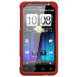 HTC Compatible Rubberized Snap-on Cover - Red FS-HTPH44100-RRD