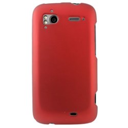 HTC Compatible Rubberized Snap-on Cover - Red FS-HTSENS4G-RRD