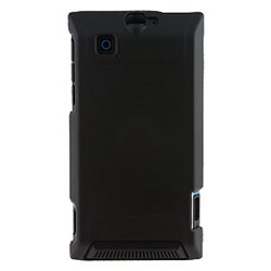 Motorola Compatible Rubberized Snap-on Cover - Black FS-MOA555-RBK