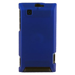 Motorola Compatible Rubberized Snap-on Cover - Blue FS-MOA555-RBU