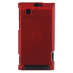 Motorola Compatible Rubberized Snap-on Cover - Red FS-MOA555-RRD