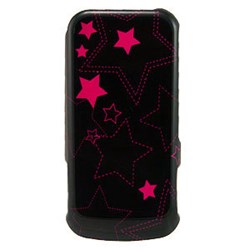 Nextel Compatible Design Snap-on Cover - Pink Tracing Star  FS-NEXI410-DY14