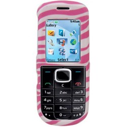 Nokia Compatible Design Snap-on Cover - pink and white zebra FS-NO1006-D25