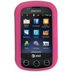 Pantech Compatible Rubberized Snap-on Cover - Pink FS-PNP6010-RPI