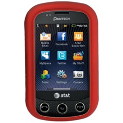 Pantech Compatible Rubberized Snap-on Cover - Red FS-PNP6010-RRD