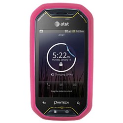 Pantech Compatible Rubberized Snap-on Cover - Pink FS-PNP8000-RPI