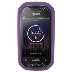 Pantech Compatible Rubberized Snap-on Cover - Purple FS-PNP8000-RPP
