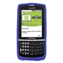 Samsung Compatible Rubberized Snap-on Cover - Blue FS-SAM580-RBU