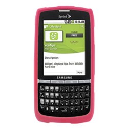 Samsung Compatible Rubberized Snap-on Cover - Pink FS-SAM580-RPI