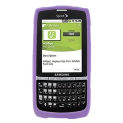 Samsung Compatible Rubberized Snap-on Cover - Purple FS-SAM580-RPP