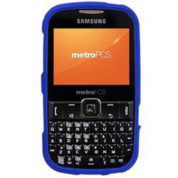 Samsung Compatible Rubberized Snap-on Cover - Blue FS-SAR380-RBU