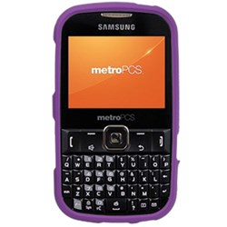 Samsung Compatible Rubberized Snap-on Cover - Purple FS-SAR380-RPP